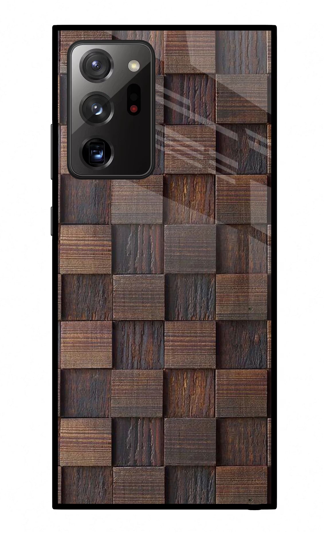 Wooden Cube Design Samsung Note 20 Ultra Glass Case