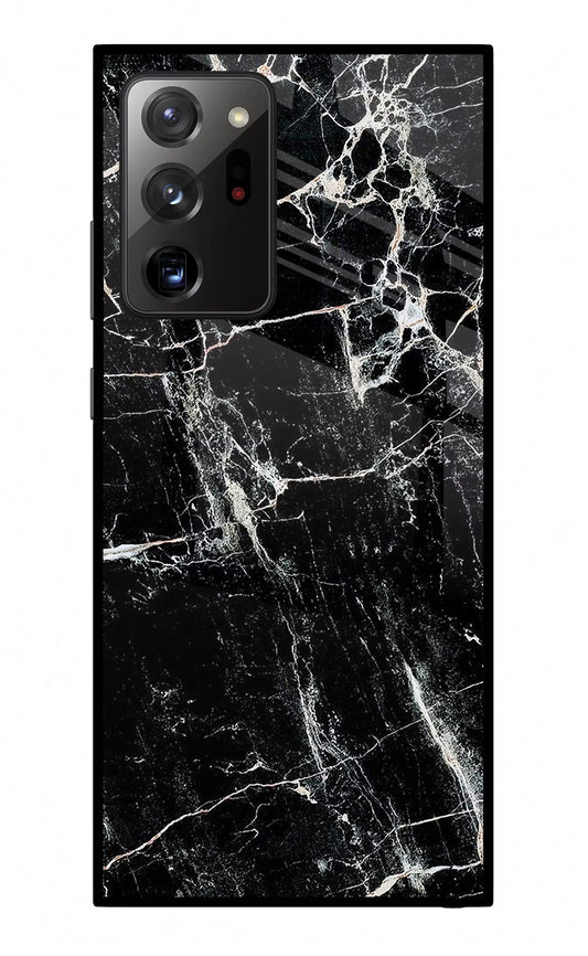 Black Marble Texture Samsung Note 20 Ultra Glass Case
