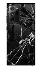 Black Marble Pattern Samsung Note 20 Ultra Glass Case