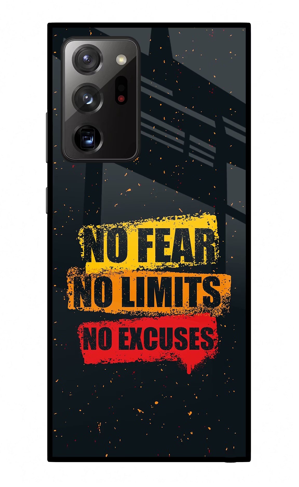 No Fear No Limits No Excuse Samsung Note 20 Ultra Glass Case Back Cover by Casekaro