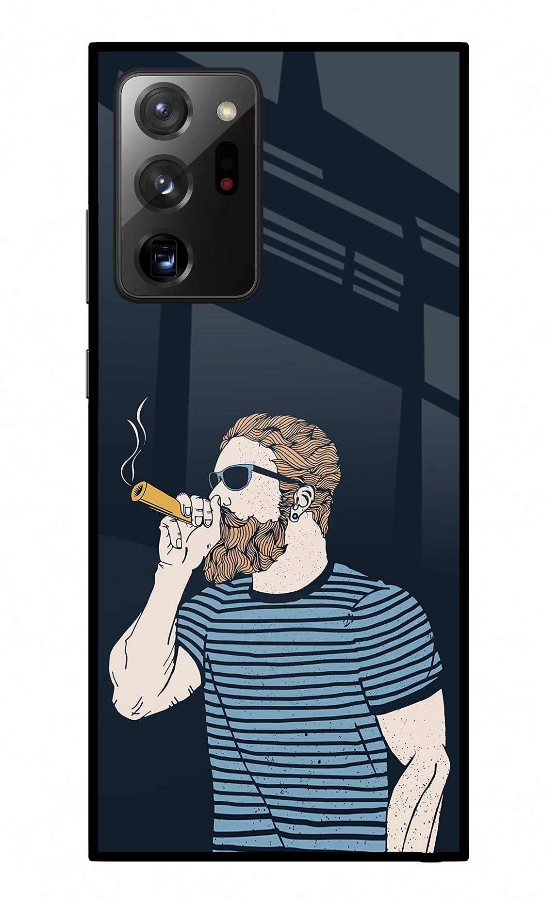 Smoking Samsung Note 20 Ultra Glass Case Back Cover by Casekaro