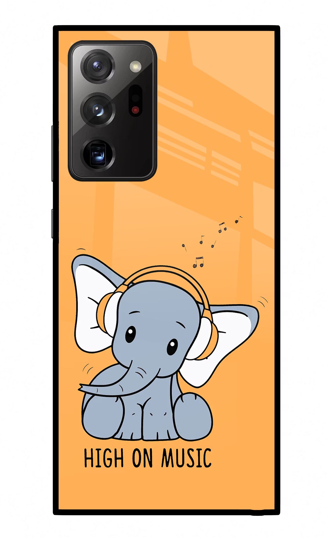 High On Music Samsung Note 20 Ultra Glass Case Back Cover by Casekaro