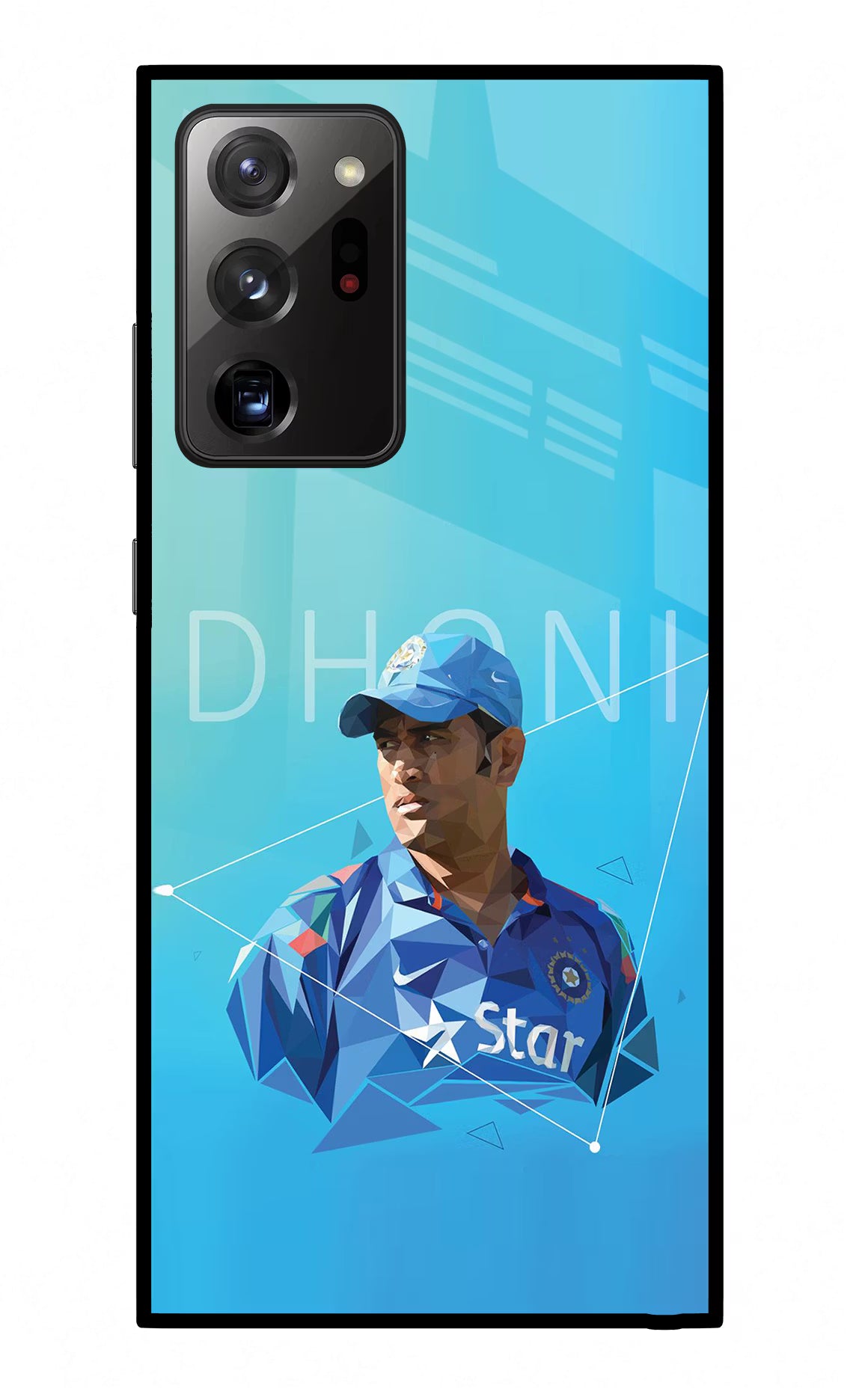 Dhoni Artwork Samsung Note 20 Ultra Glass Case Back Cover by Casekaro