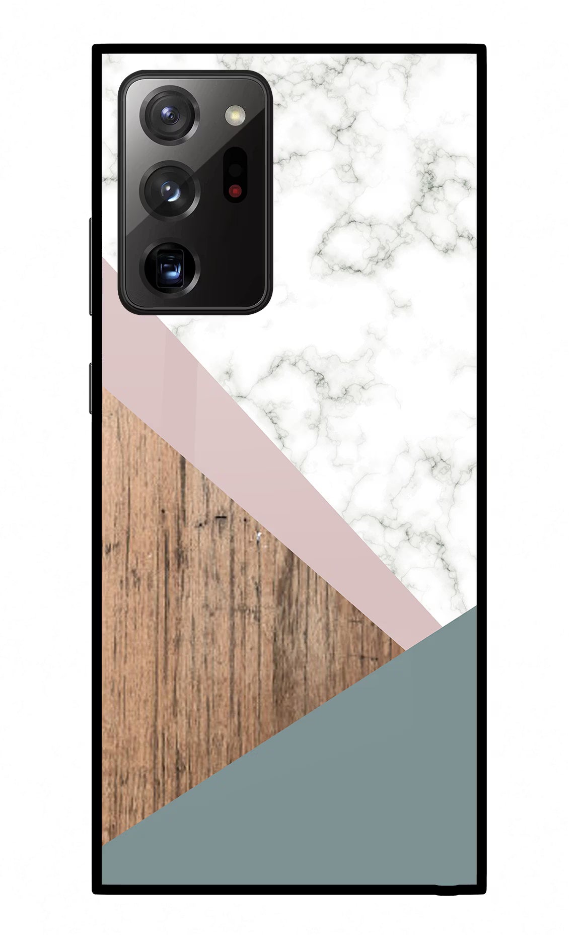 Marble wood Abstract Samsung Note 20 Ultra Glass Case Back Cover by Casekaro