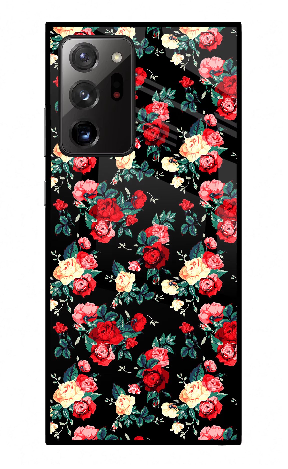 Rose Pattern Samsung Note 20 Ultra Glass Case