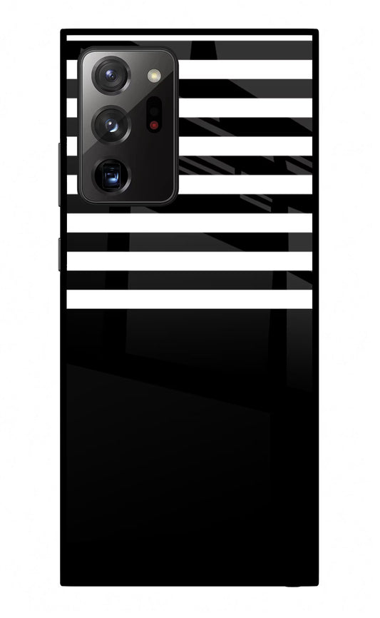 Black and White Print Samsung Note 20 Ultra Glass Case