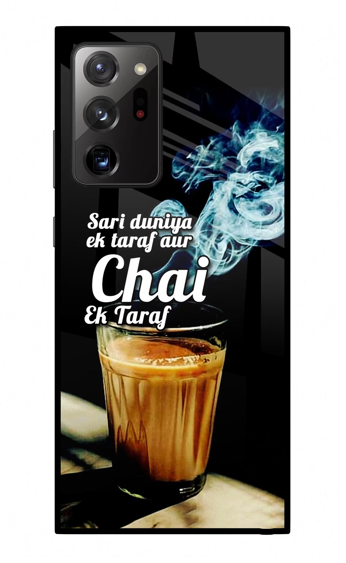 Chai Ek Taraf Quote Samsung Note 20 Ultra Glass Case Back Cover by Casekaro
