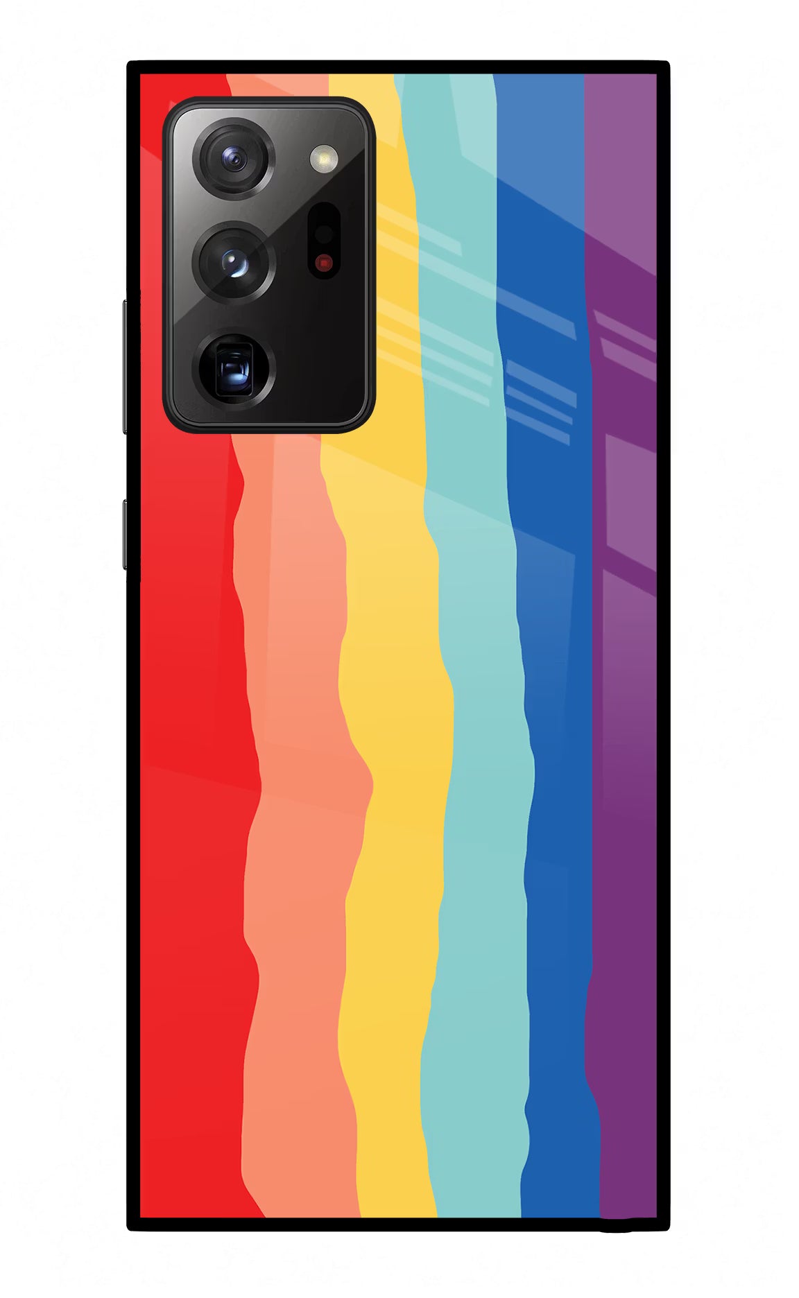 Rainbow Samsung Note 20 Ultra Glass Case Back Cover by Casekaro