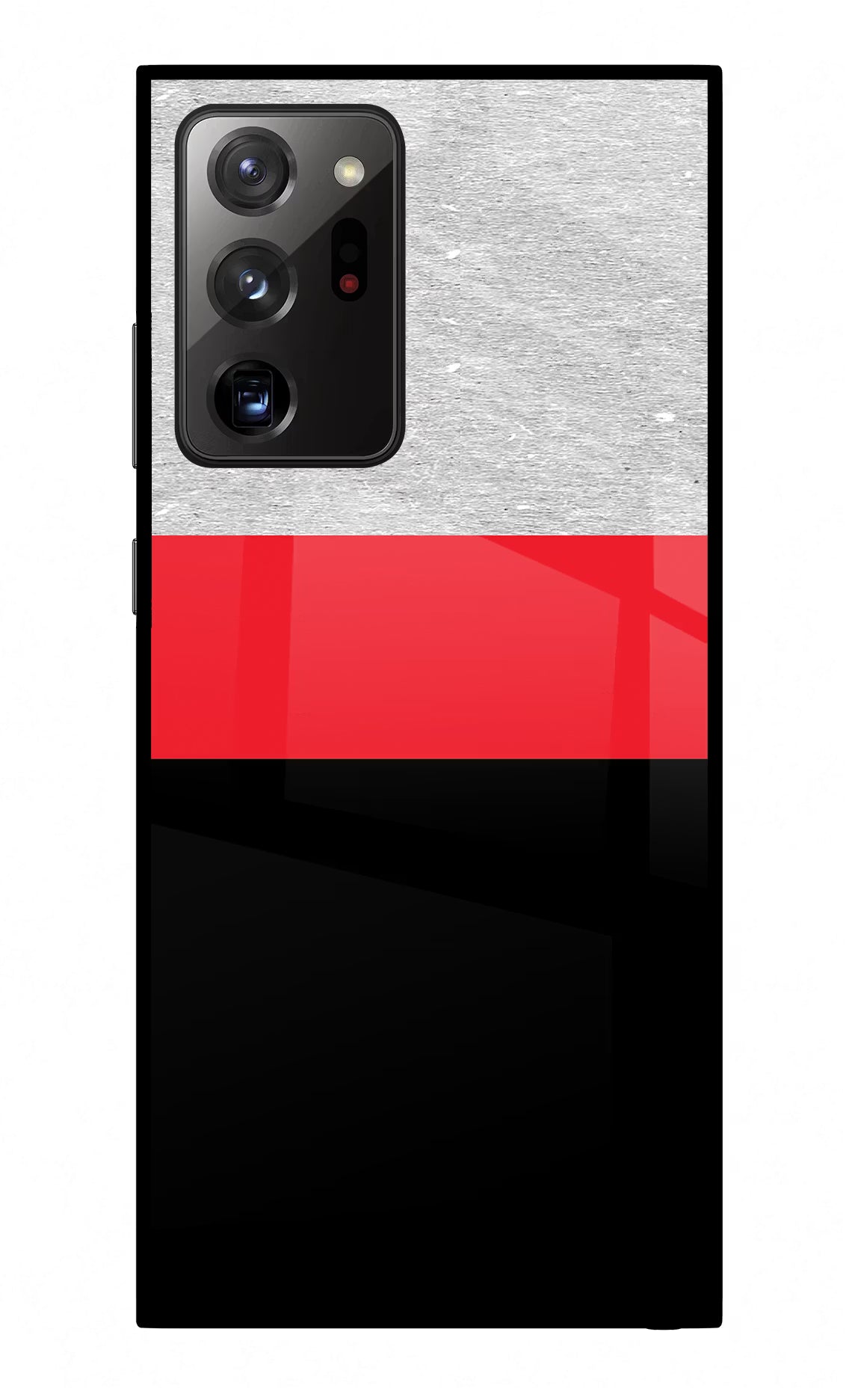 Tri Color Pattern Samsung Note 20 Ultra Glass Case Back Cover by Casekaro