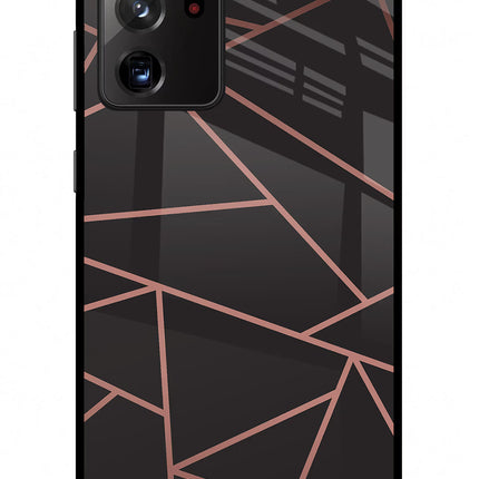 Geometric Pattern Samsung Note 20 Ultra Glass Case Back Cover by Casekaro