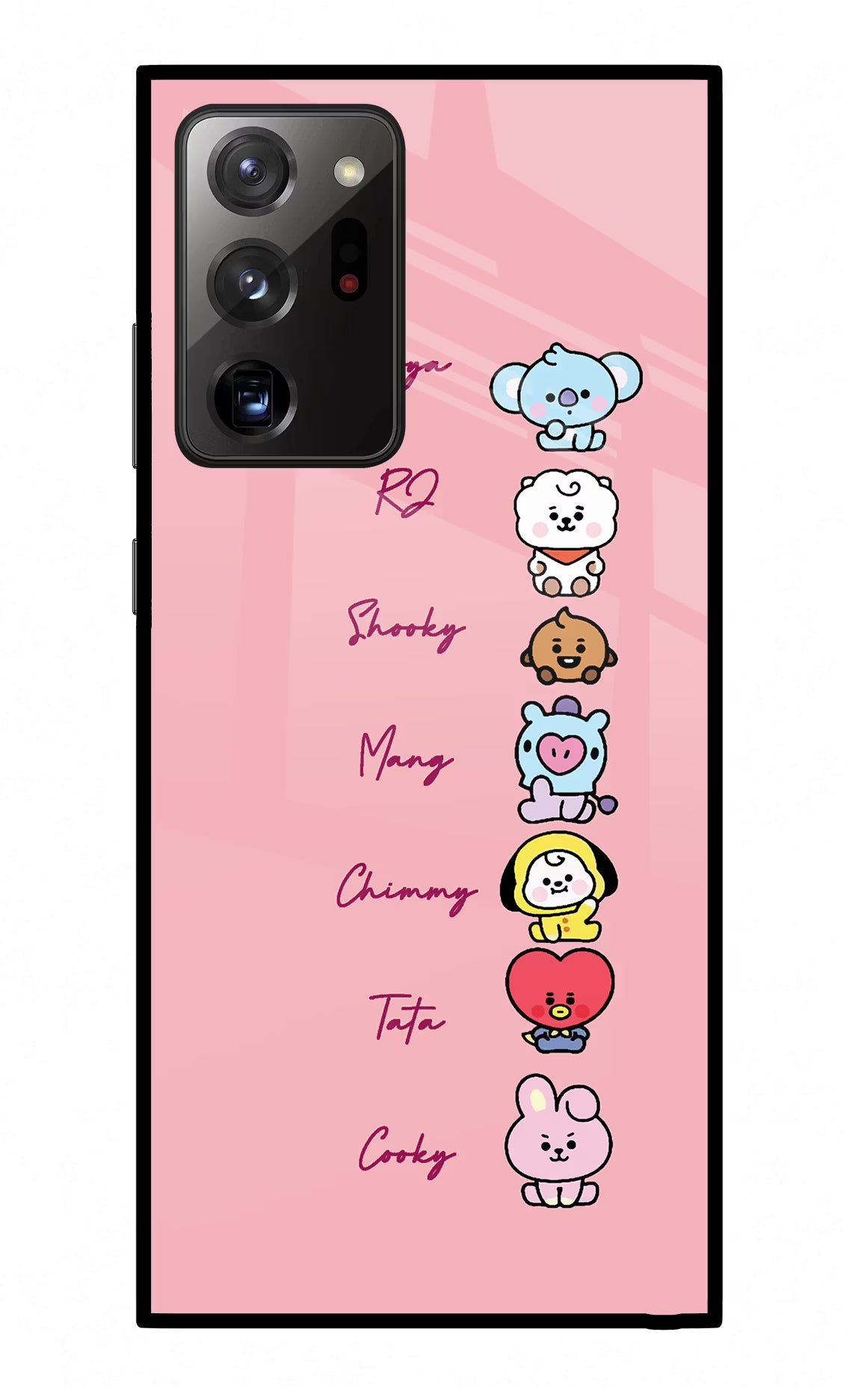 BTS names Samsung Note 20 Ultra Glass Case