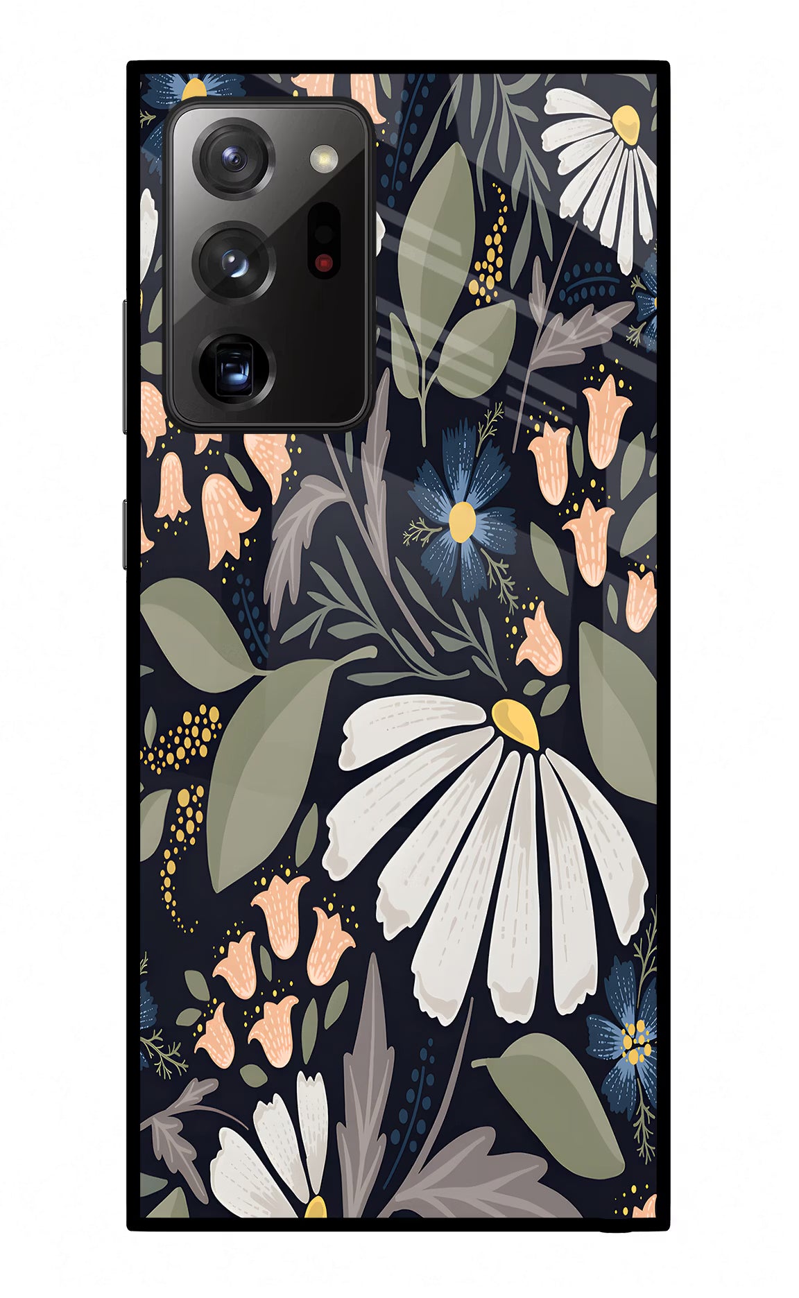 Flowers Art Samsung Note 20 Ultra Glass Case Back Cover by Casekaro