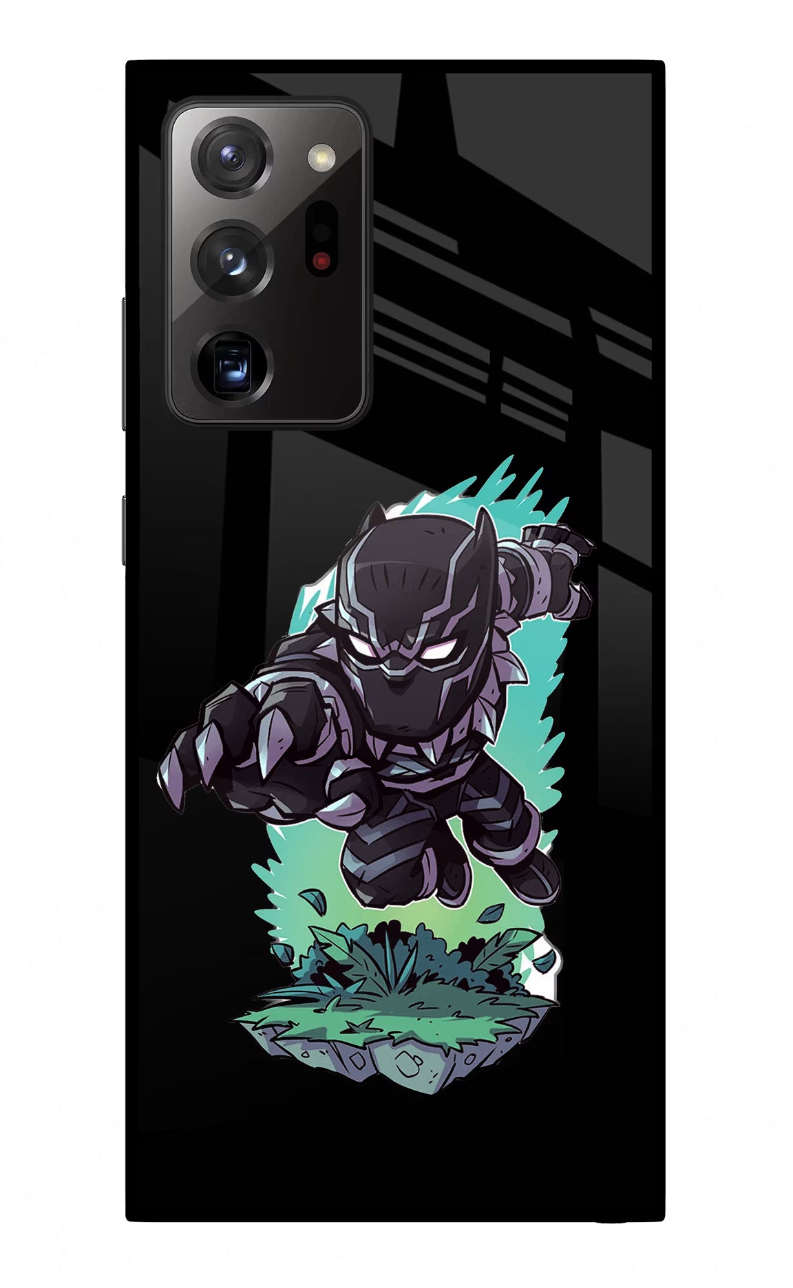 Black Panther Samsung Note 20 Ultra Glass Case Back Cover by Casekaro