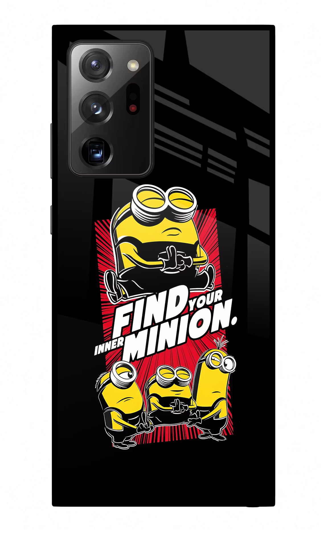 Find your inner Minion Samsung Note 20 Ultra Glass Case Back Cover by Casekaro