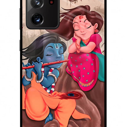 Radhe Krishna Samsung Note 20 Ultra Glass Case Back Cover by Casekaro