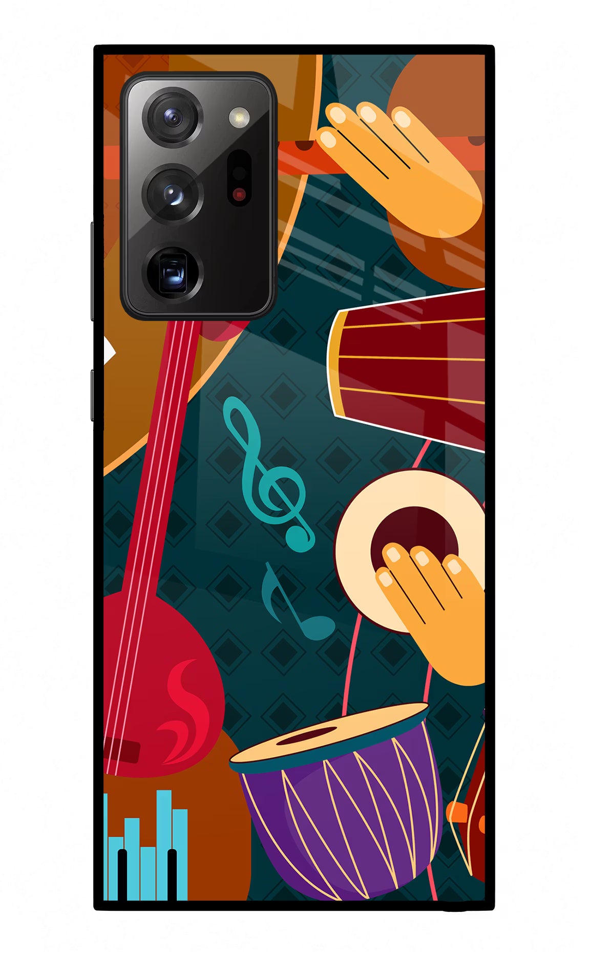 Music Instrument Samsung Note 20 Ultra Glass Case Back Cover by Casekaro