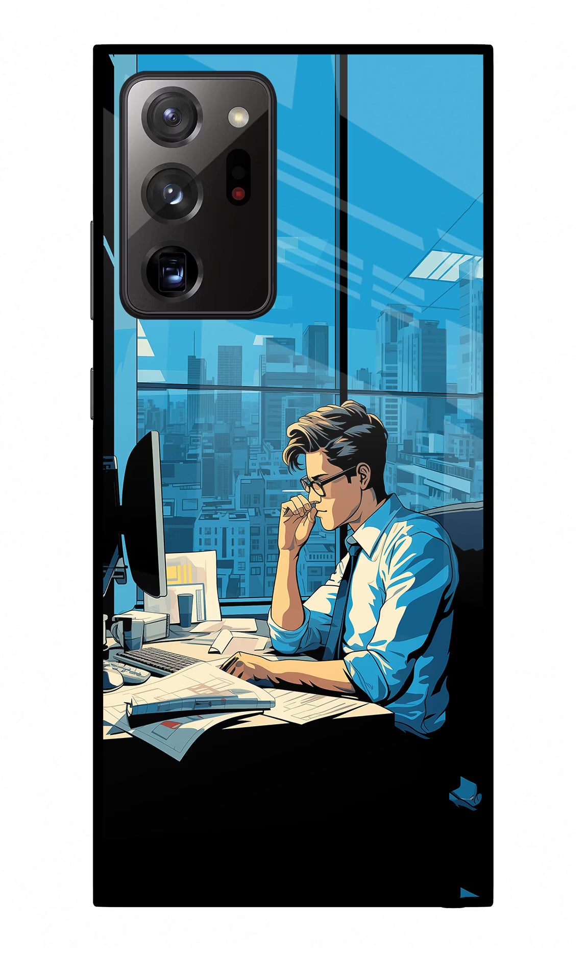 Focused Hustler (AI Generated) Samsung Note 20 Ultra Glass Case