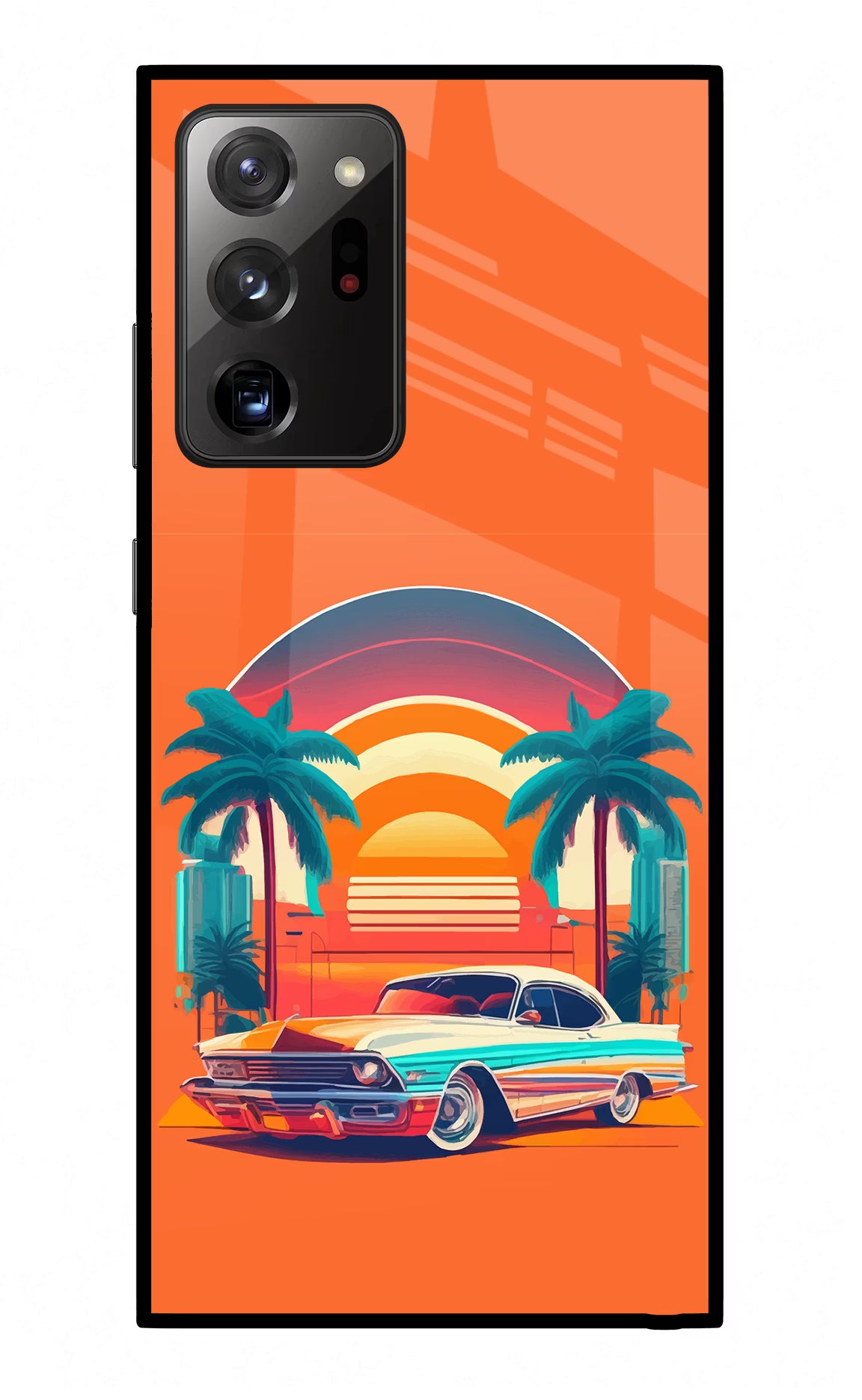 Palm Drive 80s Samsung Note 20 Ultra Glass Case Back Cover by Casekaro