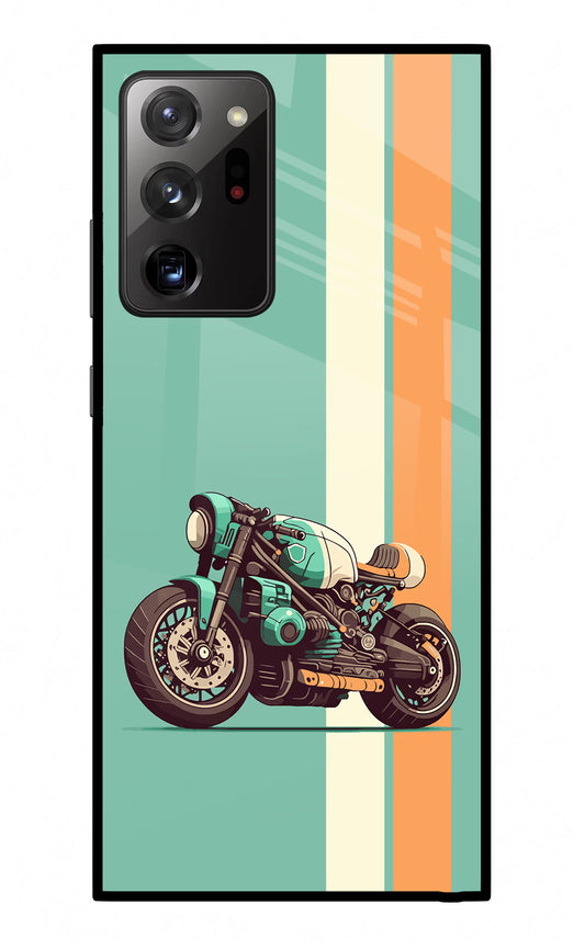 Striped Moto Drift Samsung Note 20 Ultra Glass Case