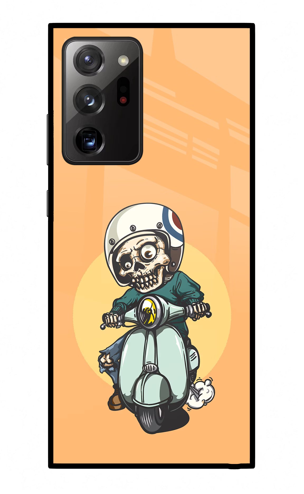 Undead Biker Samsung Note 20 Ultra Glass Case Back Cover by Casekaro