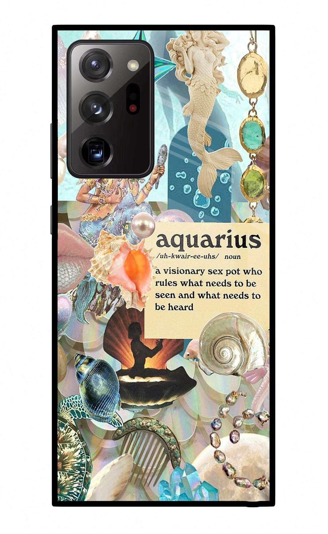 Aquarius Zodiac Samsung Note 20 Ultra Glass Case