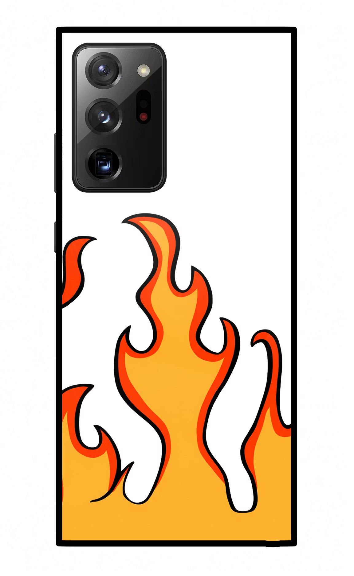 Fired Up – White Samsung Note 20 Ultra Glass Case