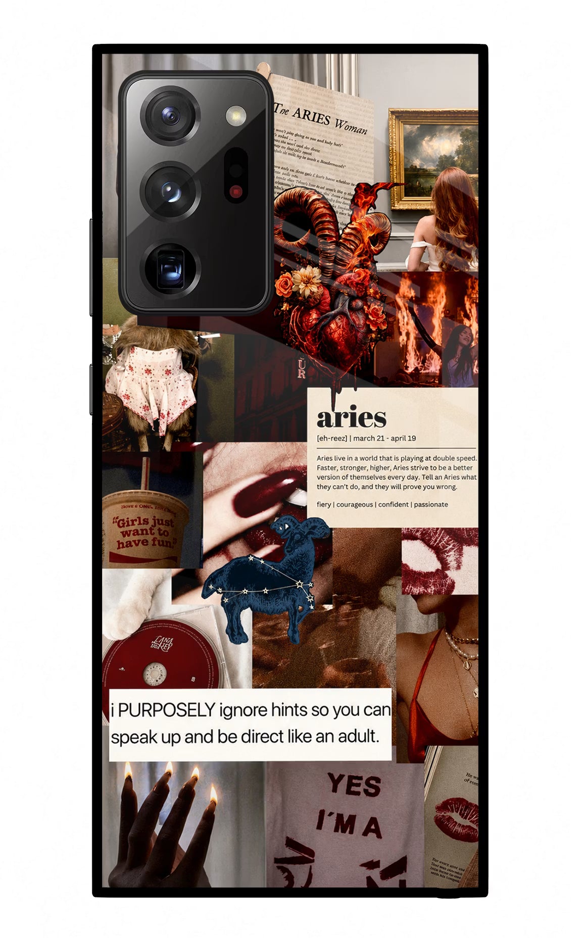 Zodiac Aries Samsung Note 20 Ultra Glass Case