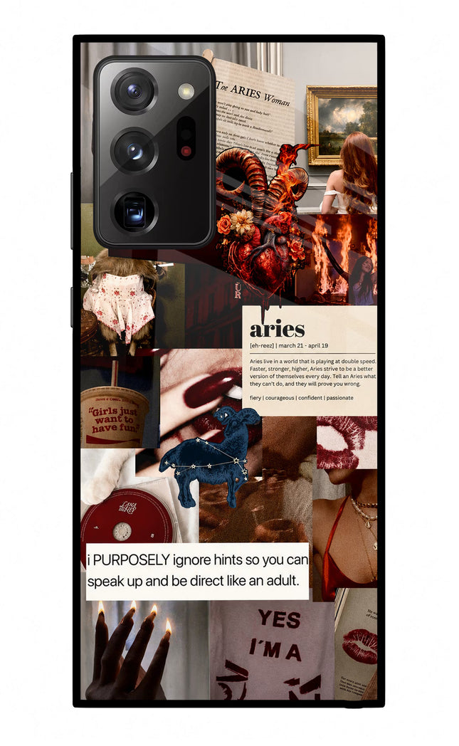 Zodiac Aries Samsung Note 20 Ultra Glass Case