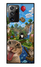 Minecraft Cat Chaos Samsung Note 20 Ultra Glass Case