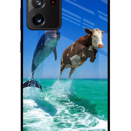 Dolphin vs Cow Samsung Note 20 Ultra Glass Case