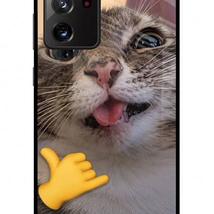 Silly Cat Call Samsung Note 20 Ultra Glass Case
