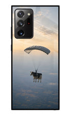 Skydiving Cow Samsung Note 20 Ultra Glass Case