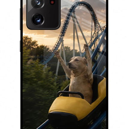 Rollercoaster Dog Samsung Note 20 Ultra Glass Case