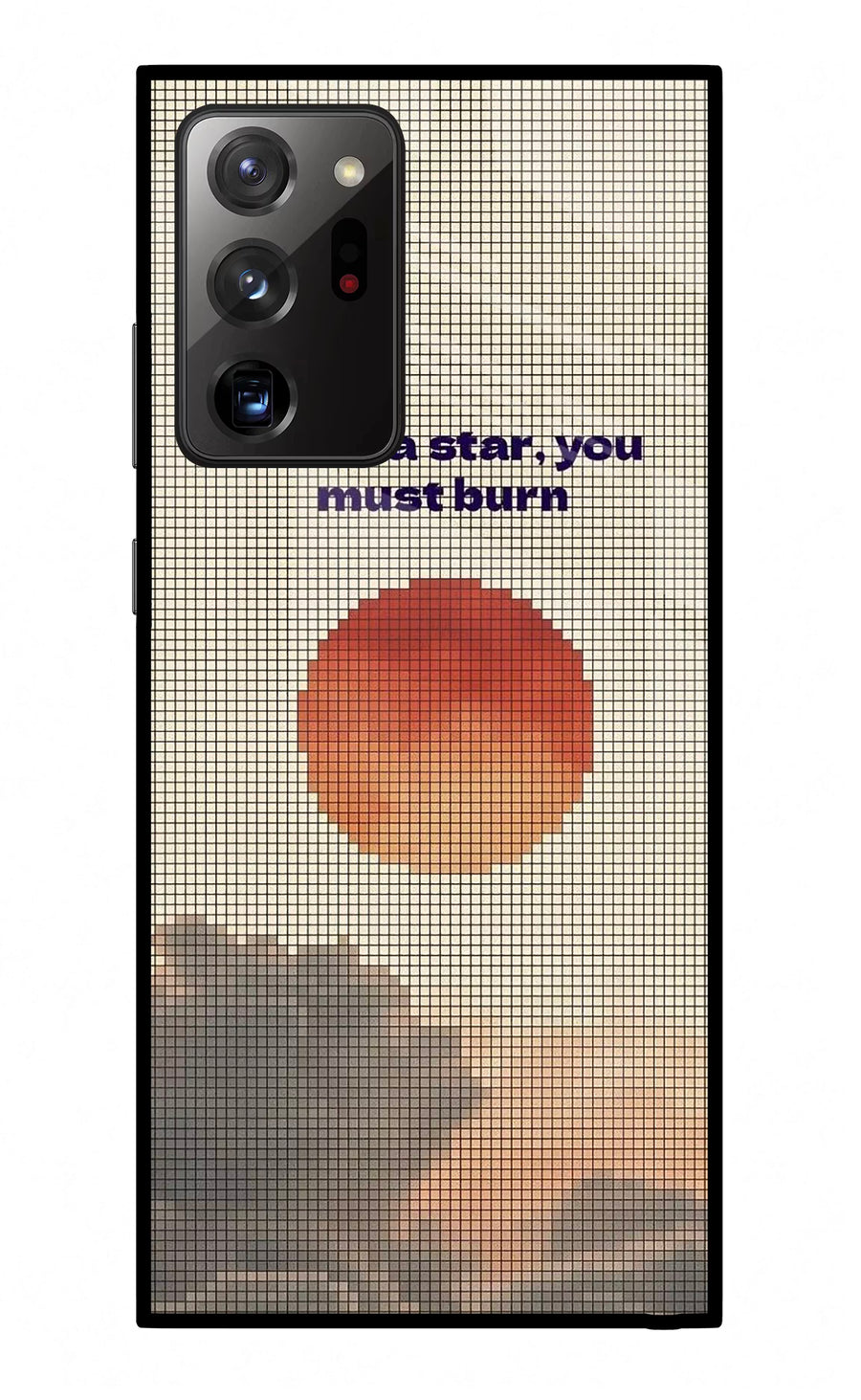 Pixel Sun Samsung Note 20 Ultra Back Cover, Glass case