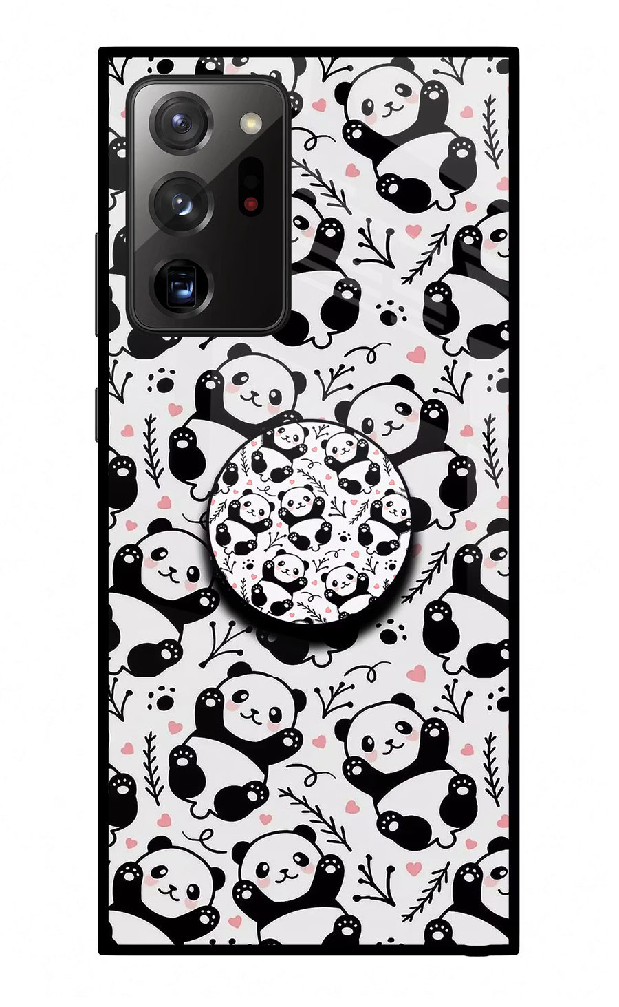Cute Panda Samsung Note 20 Ultra Pop Case, Glass case