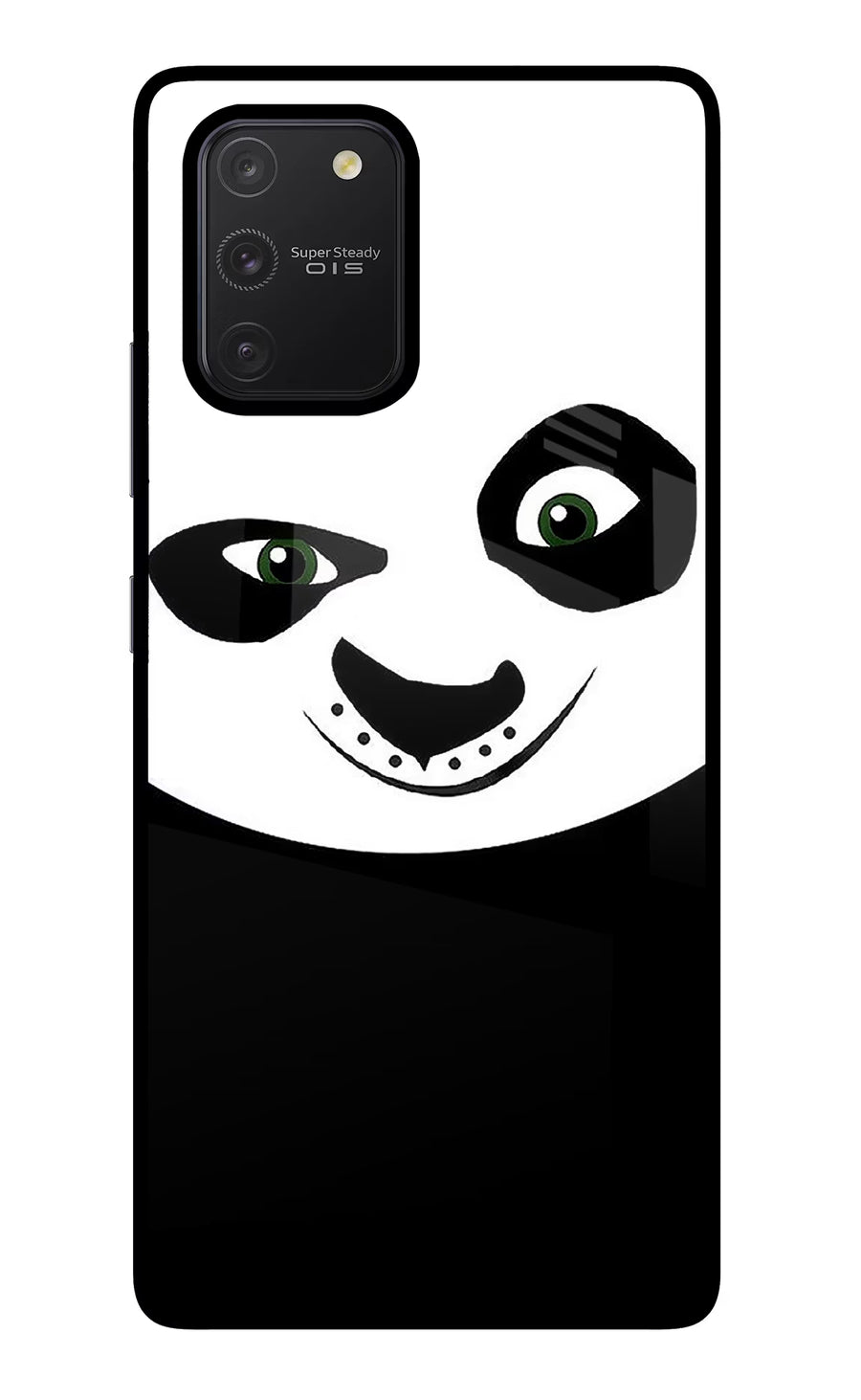 Panda Samsung S10 Lite Back Cover, Glass case