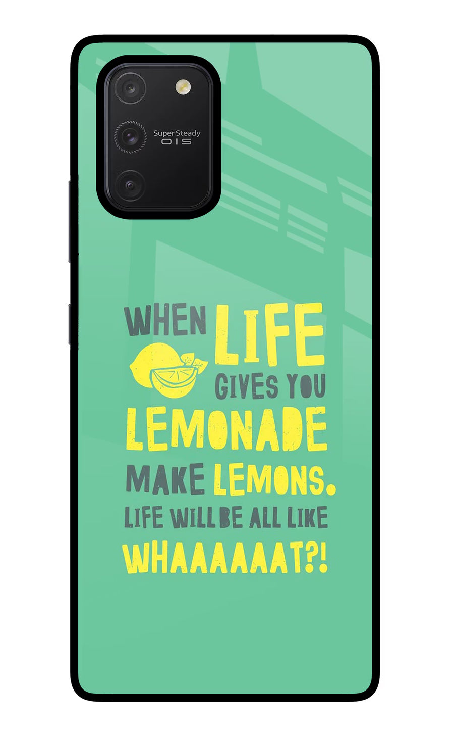 Quote Samsung S10 Lite Back Cover, Glass case