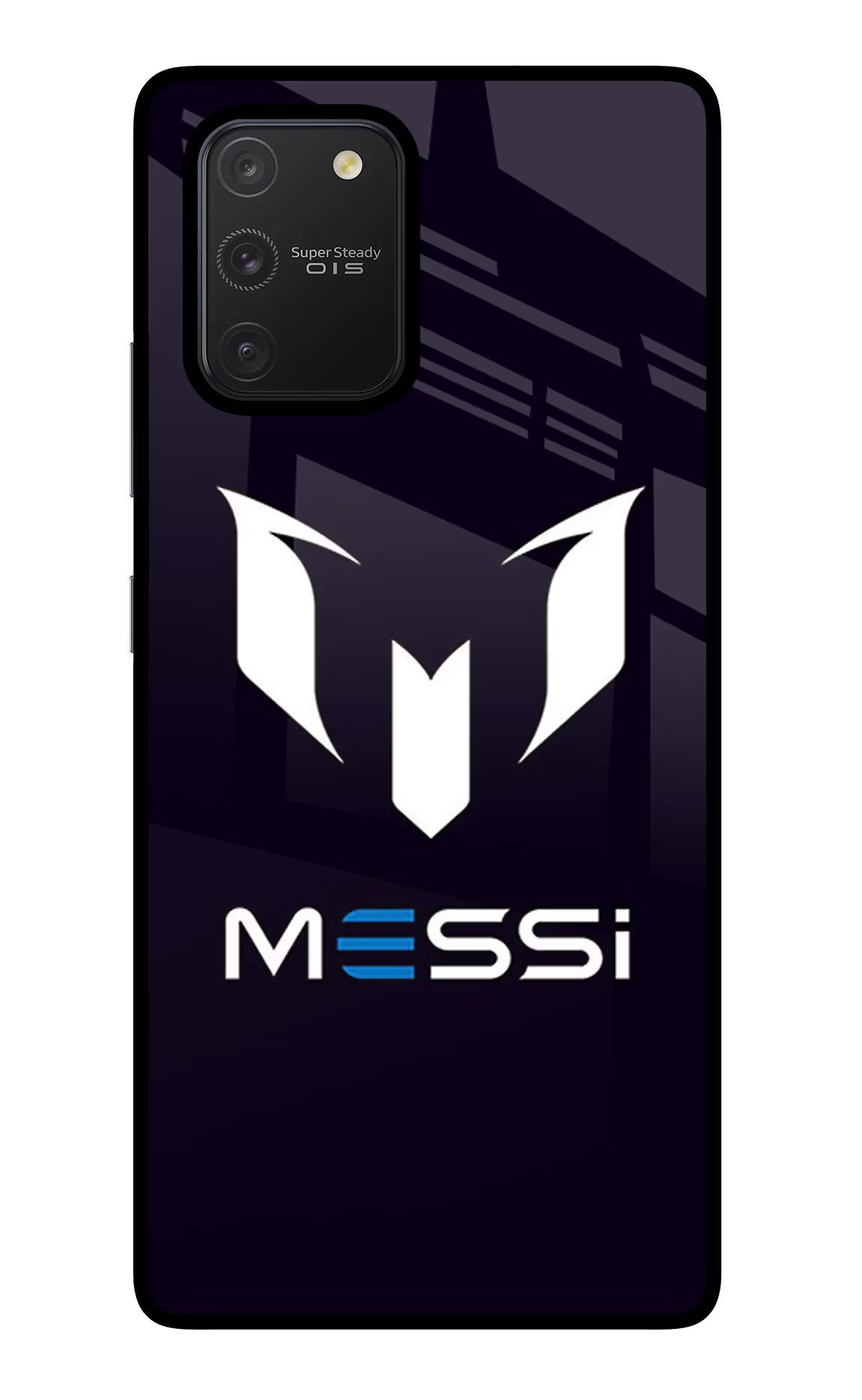 Messi Logo Samsung S10 Lite Glass Case Back Cover by Casekaro