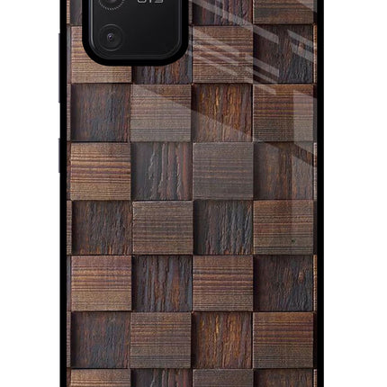 Wooden Cube Design Samsung S10 Lite Glass Case