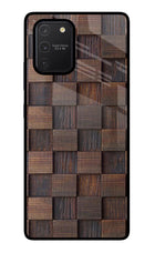Wooden Cube Design Samsung S10 Lite Glass Case
