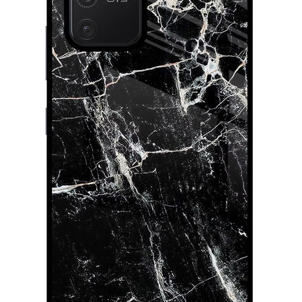 Black Marble Texture Samsung S10 Lite Glass Case