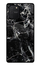 Black Marble Texture Samsung S10 Lite Glass Case