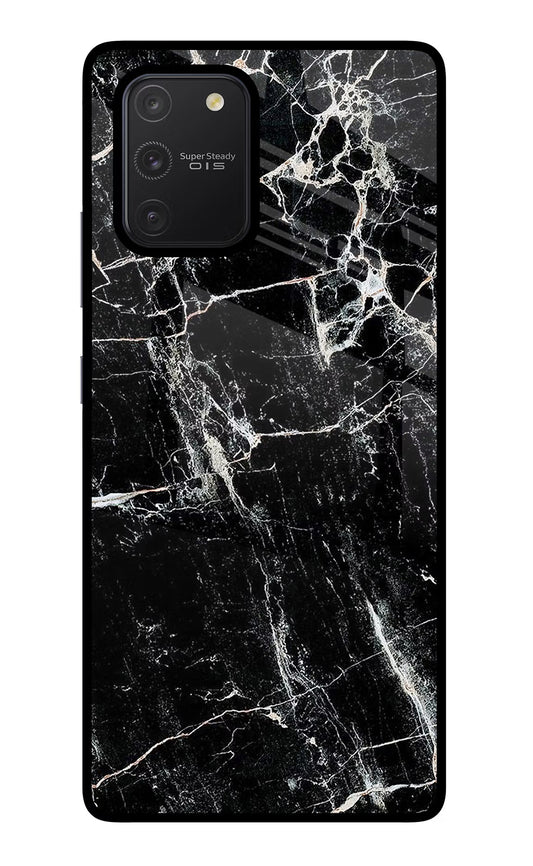 Black Marble Texture Samsung S10 Lite Glass Case