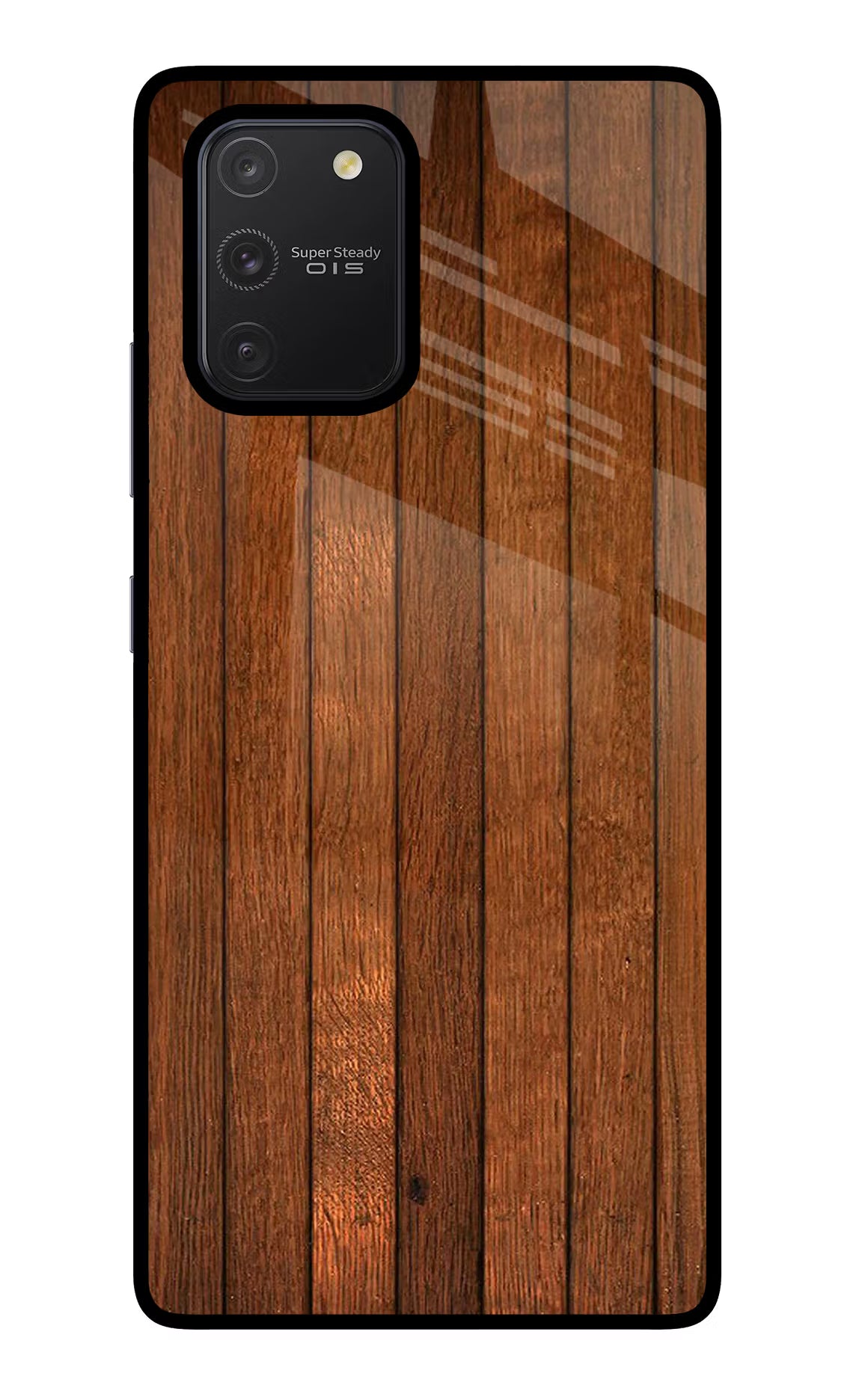 Wooden Artwork Bands Samsung S10 Lite Glass Case Back Cover by Casekaro