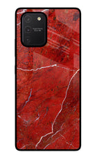Red Marble Design Samsung S10 Lite Glass Case