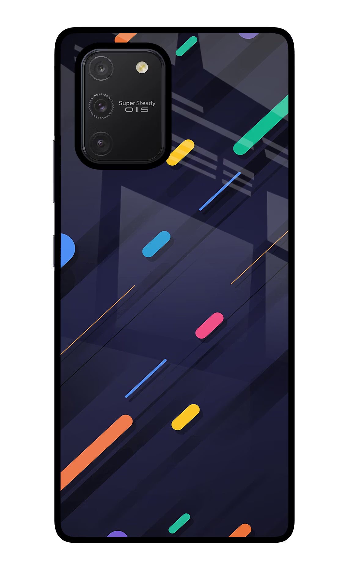 Abstract Design Samsung S10 Lite Glass Case Back Cover by Casekaro