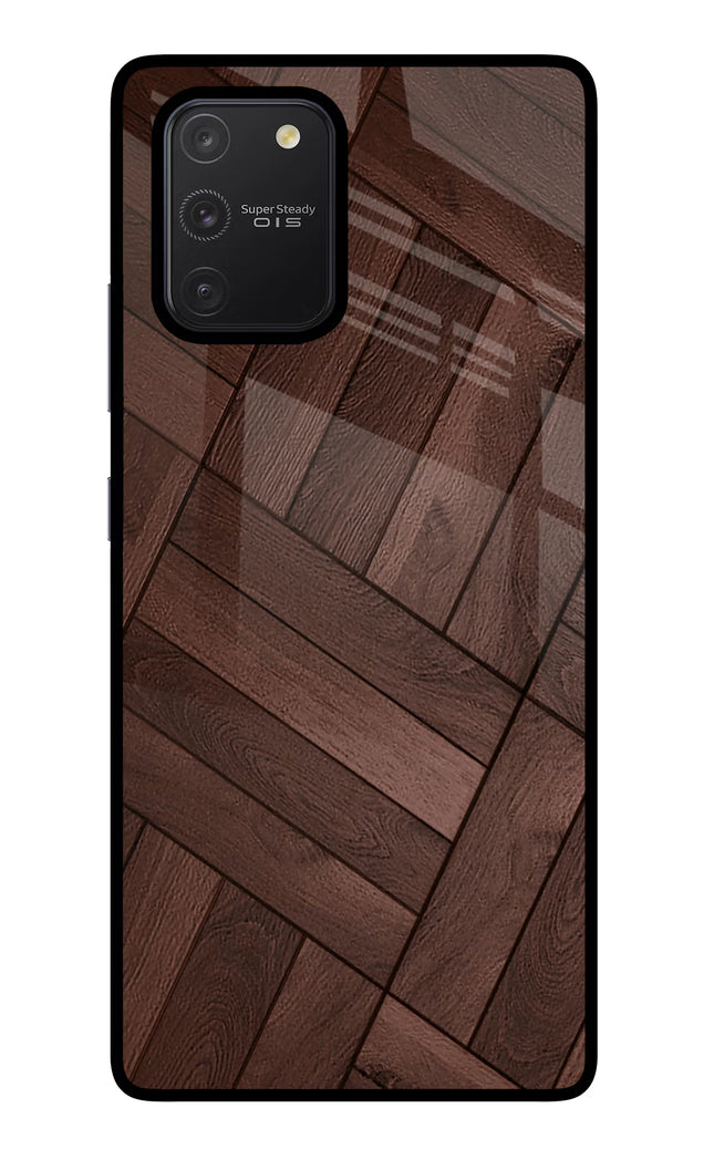 Wooden Texture Design Samsung S10 Lite Glass Case Back Cover by Casekaro