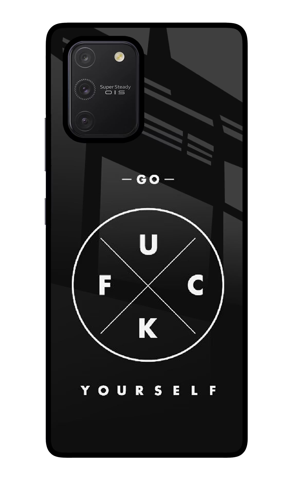 Go Fuck Yourself Samsung S10 Lite Glass Case Back Cover by Casekaro