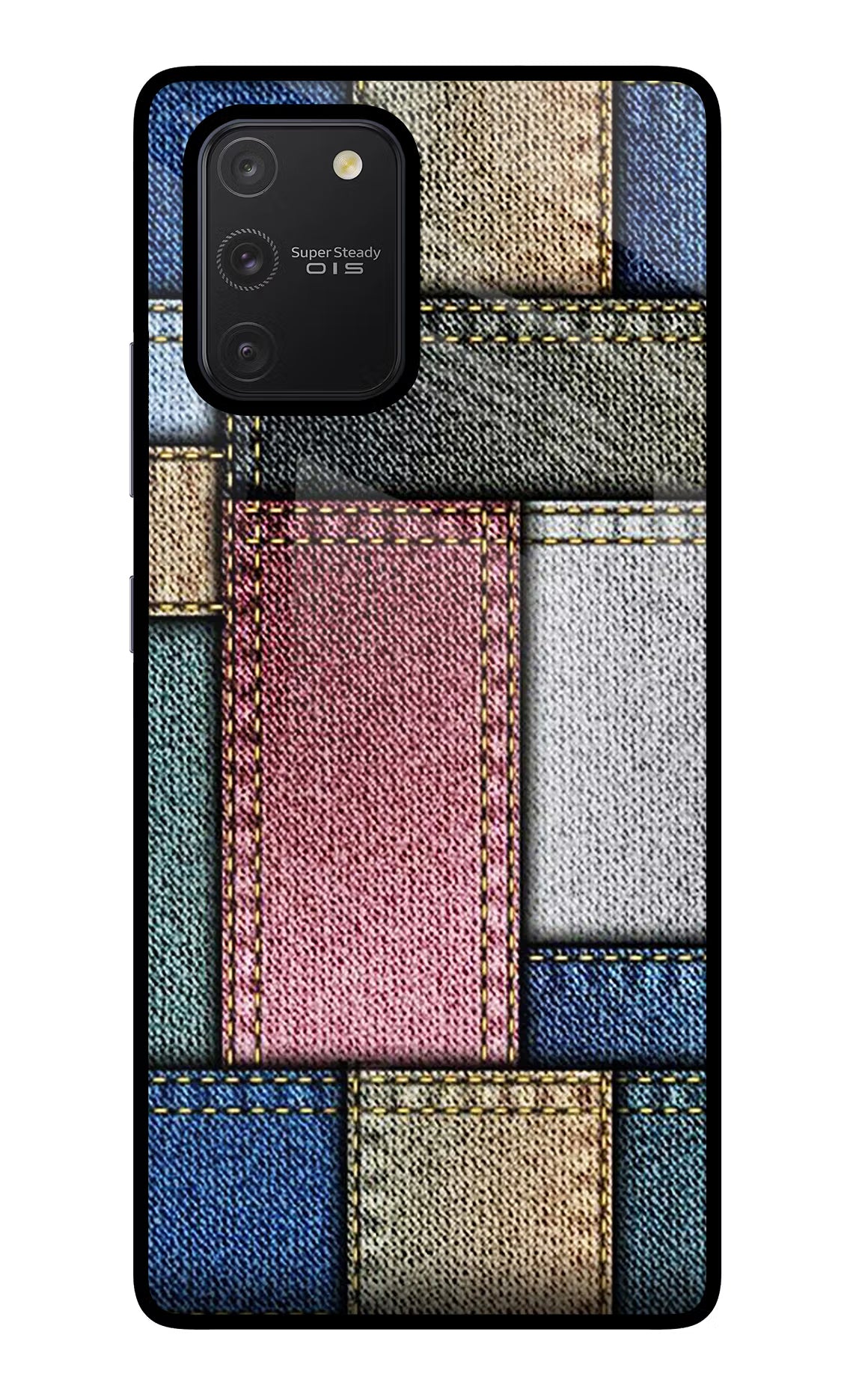 Multicolor Jeans Samsung S10 Lite Glass Case