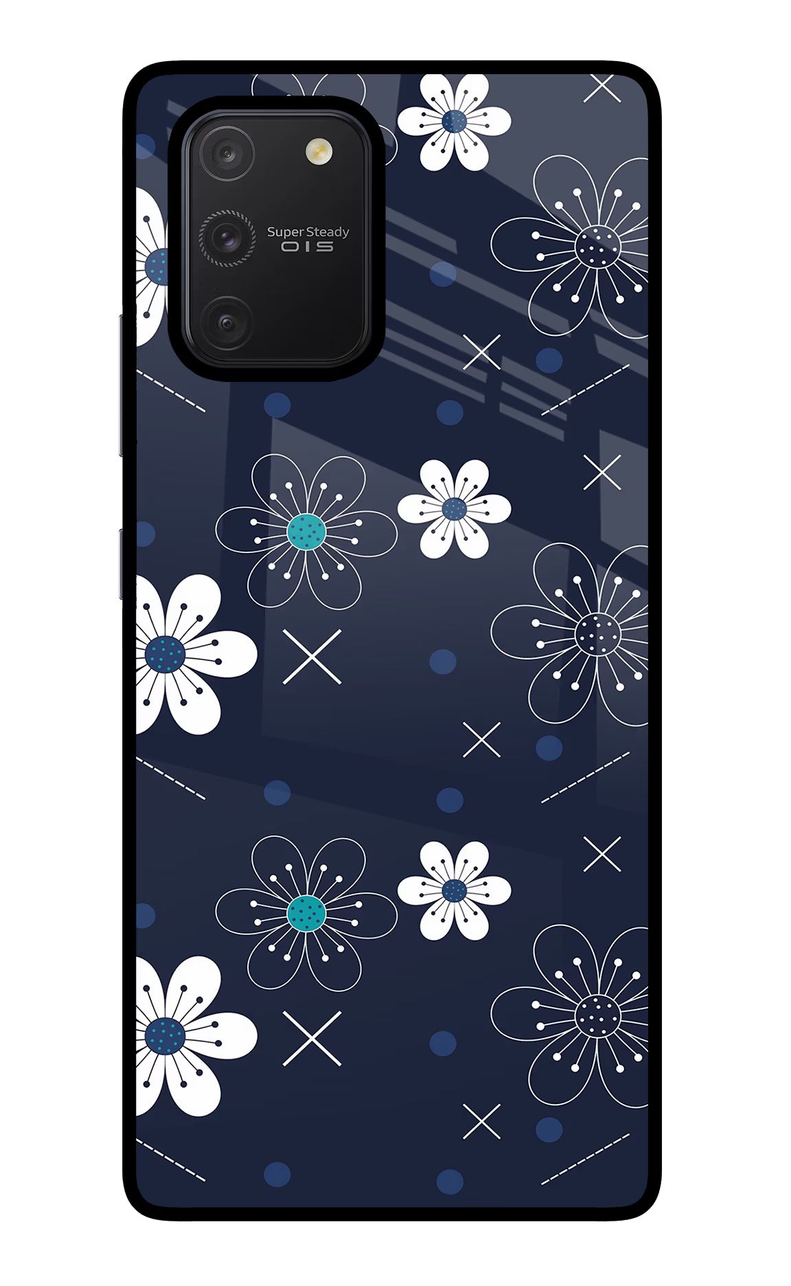 Flowers Samsung S10 Lite Glass Case Back Cover by Casekaro